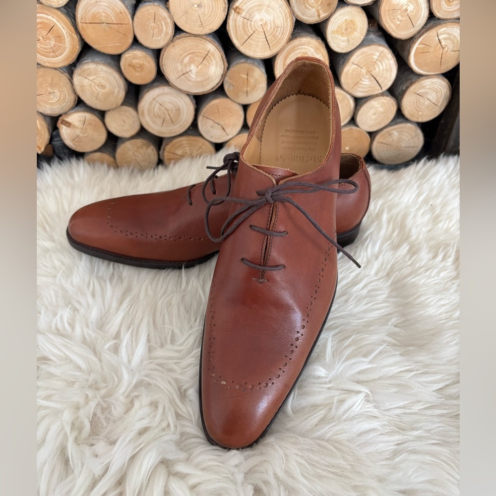 Men’s Derby Dress Shoe US 9.5 Hand Crafted Custom Leather by Mr. Billy Thailand